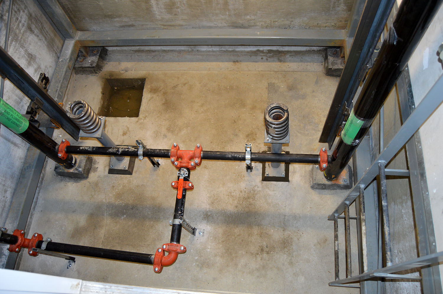 elevator jack piping complete