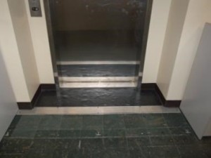 This is a finished floor after the elevator is installed.