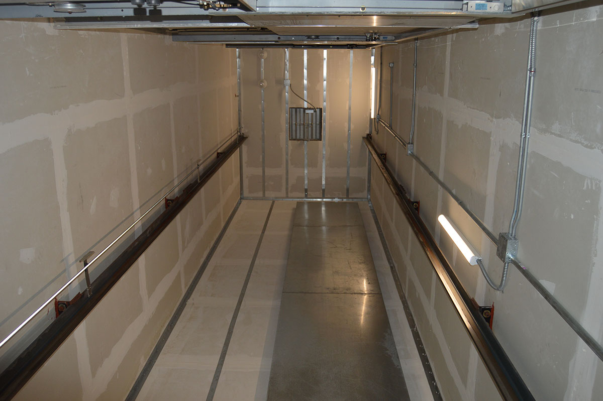 elevator shaft interior